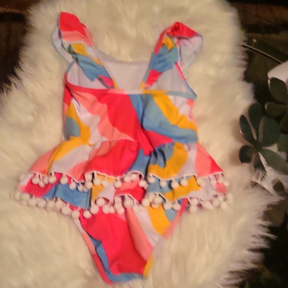 Betsey Johnson swim suit" SunKissed" tasel skirt